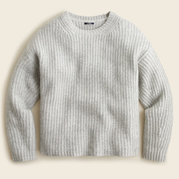 J.crew Cashmere plaited relaxed crewneck sweater - Picture 1 of 4